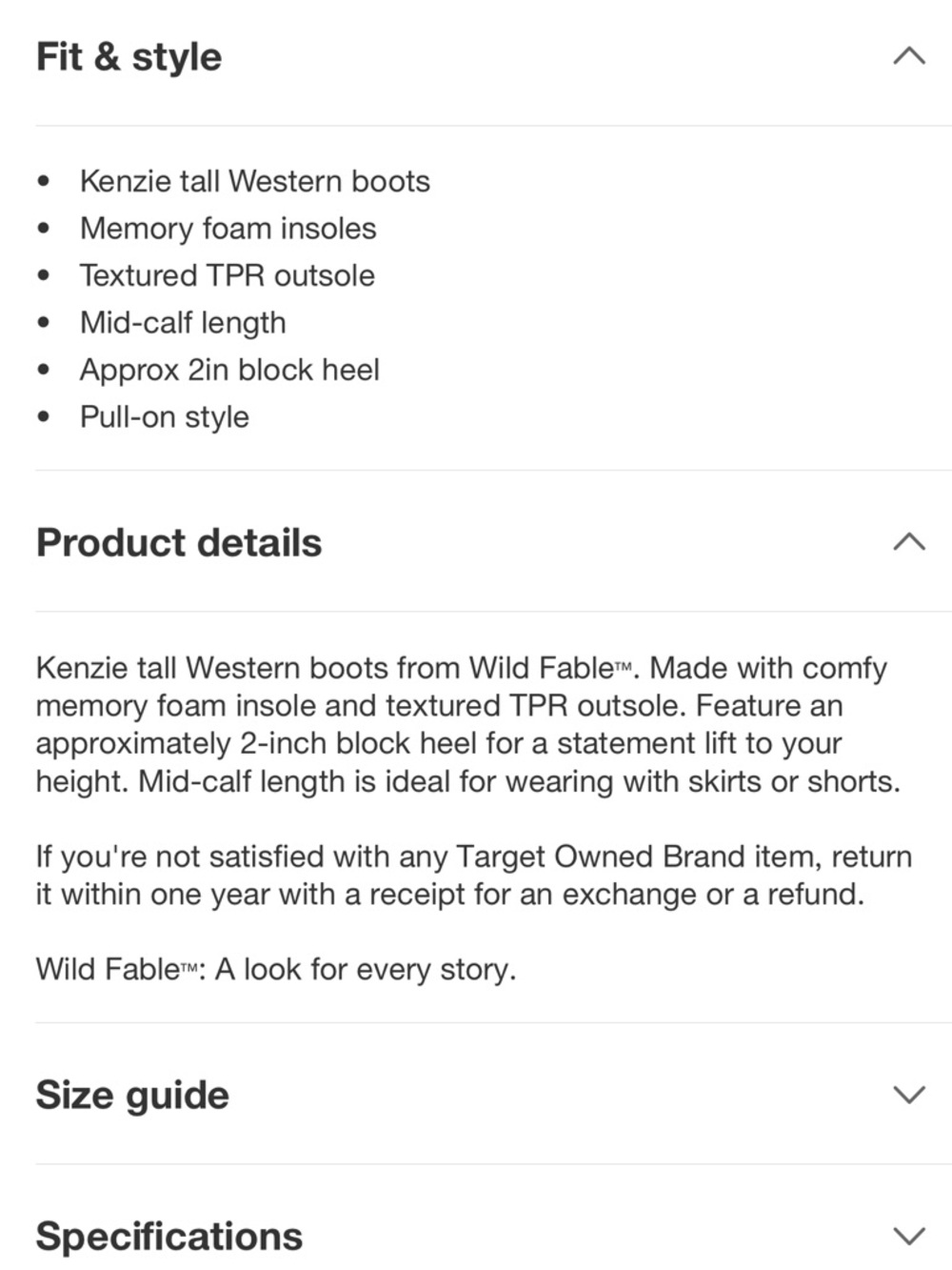 wild fable White WC “Kenzie” Western Boot - Picture 6 of 7